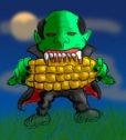 BIG corn...or little vampire? YOU DECIDE (actually it's big corn)