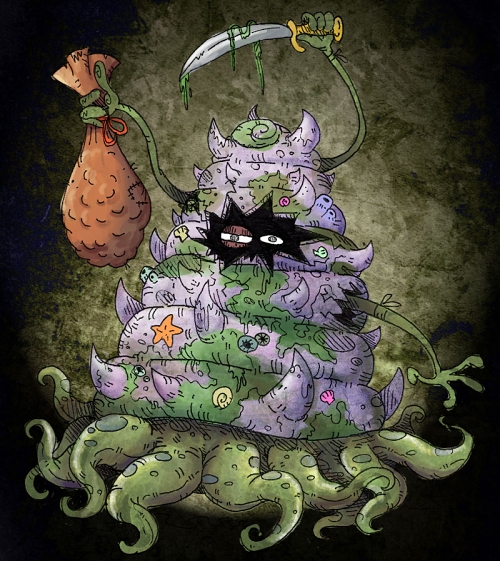 The coloring and line style of this really makes me think of comic books and gaming. It has tons of personality.