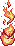 Hovering fire ghosts that appear and disappear.