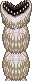 Giant shaggy worms that strike from below in the ice palace.