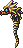 Demon seahorses float up and down, spitting pellets.