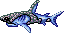Demon sharks that swim back and forth, lunging when you're near.