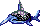 Demon sharks that swim back and forth, lunging when you're near.