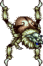 These goblin-bugs look much more like insects than spiders, but some are found in web-lined rooms. They just pace back and forth.