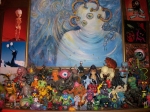 My grandmother's OTHER alien painting traditional resides over my miscellaneous monster mass.