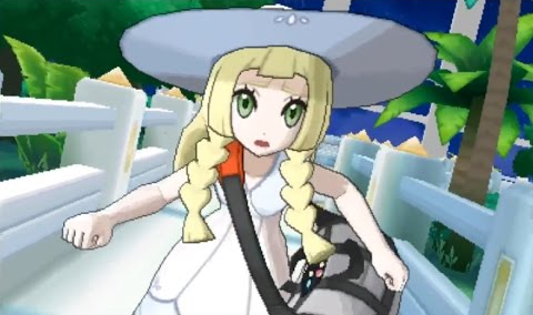 Lillie with UB-01, the first Ultra Beast from Pokemon Sun and