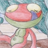An adorable and colorful entry, I really love the eyes, the dull green and the squidlike hands!